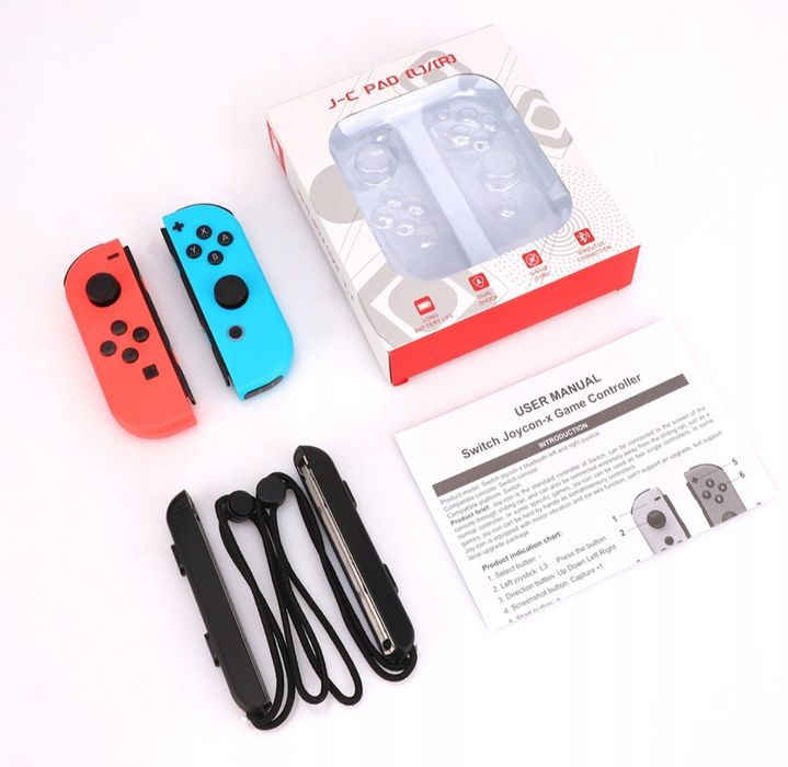 Bezprzewodowy kontroler Joy Pad do Nintendo Switch LED lewy + prawy
B