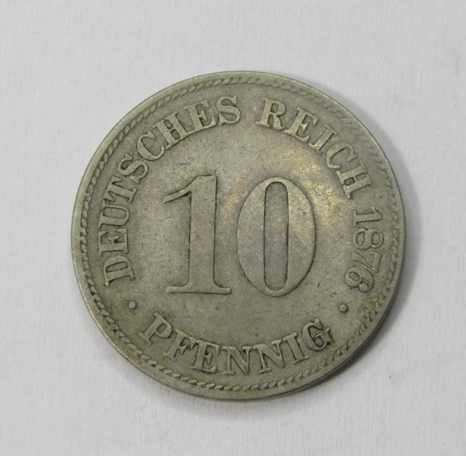 1876H German Reich 10 Pfennig Coin (PRICE REDUCTION!)