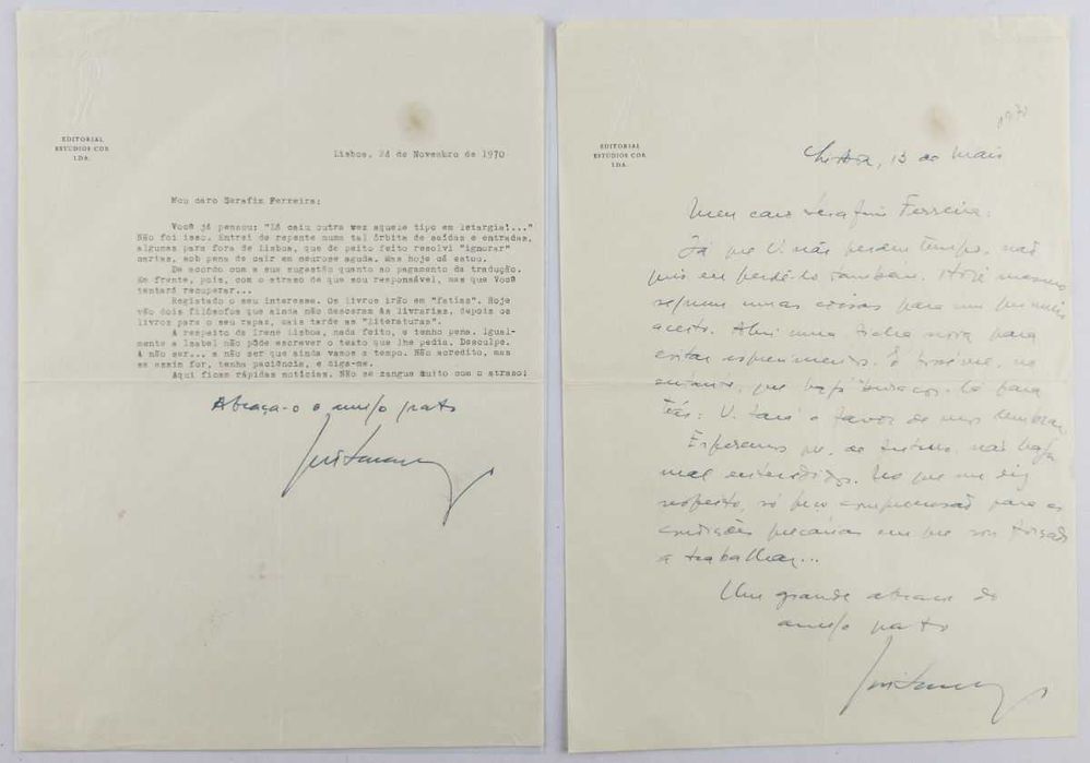 Cartas Originais de José Saramago