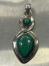 Pendentes em prata e Malaquita