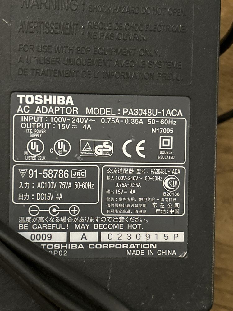 Transformador HP Toshiba e Samsung carregador computador portátil