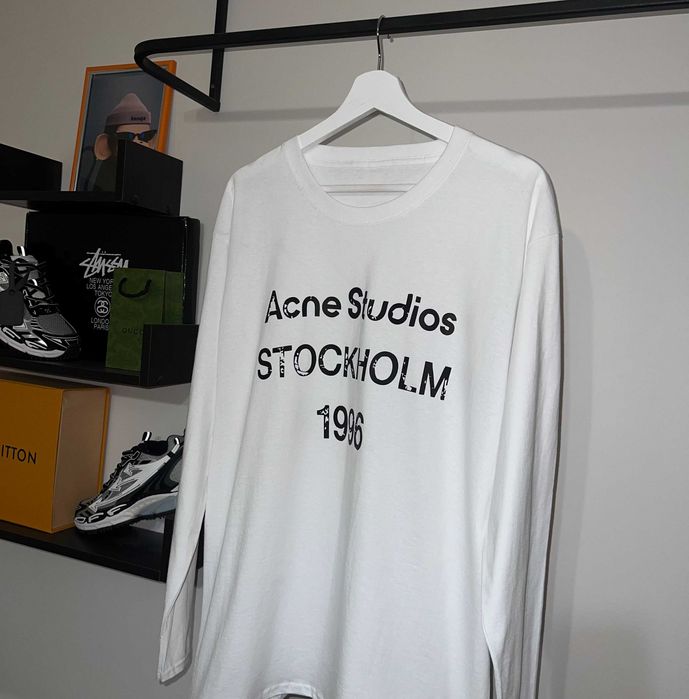 Лонгслів Acne Studios (білого кольору)
