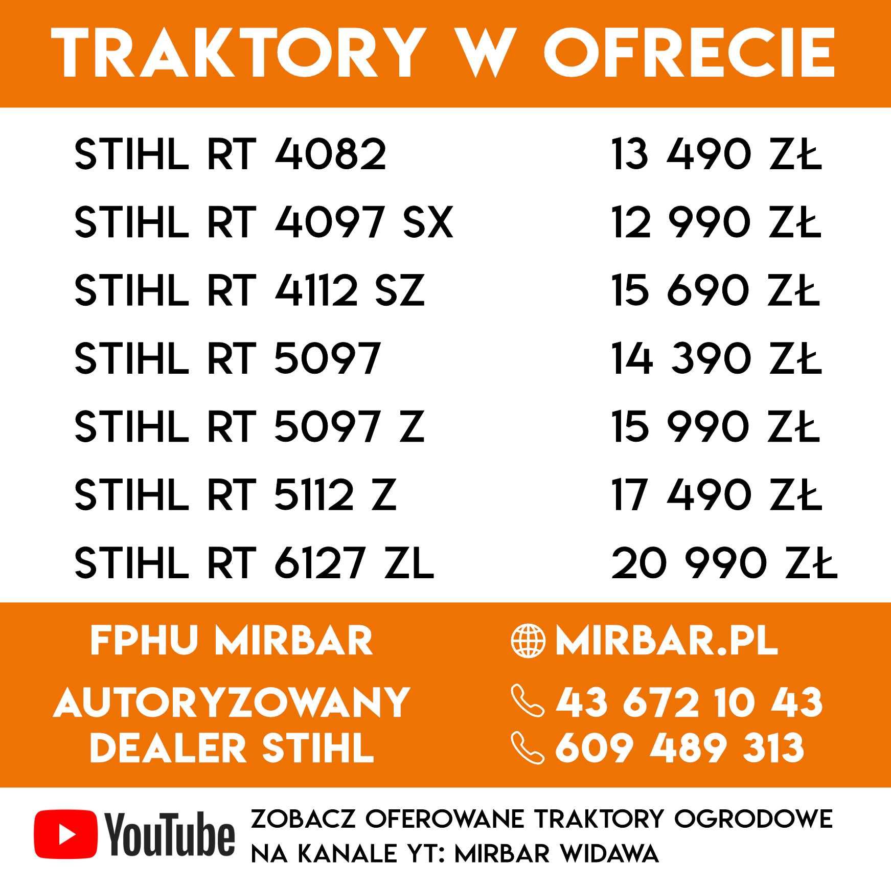 Traktor STIHL RT 4097SX kosiarka traktorek Viking