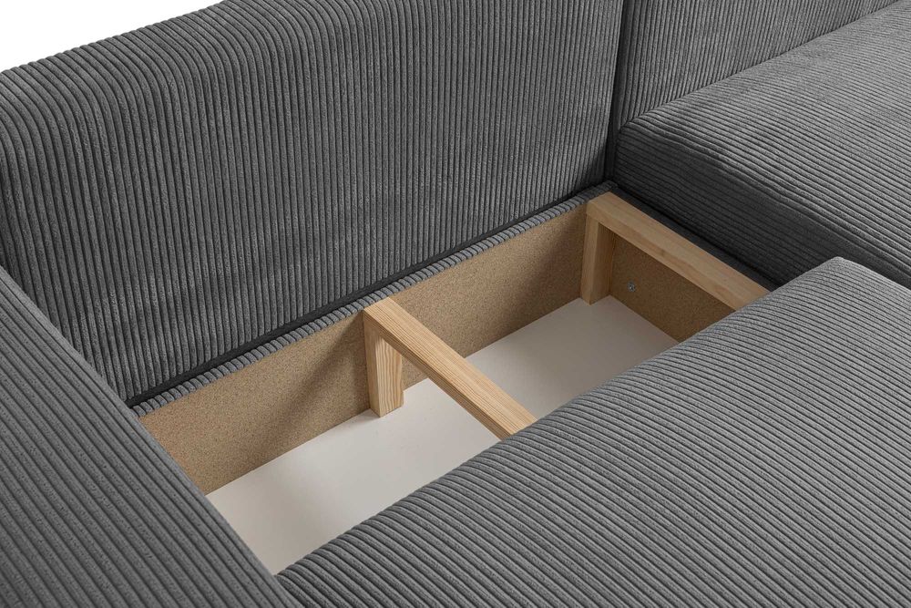 Narożnik tapicerowany GUSTO poso sztruks z funkcją spania HIT