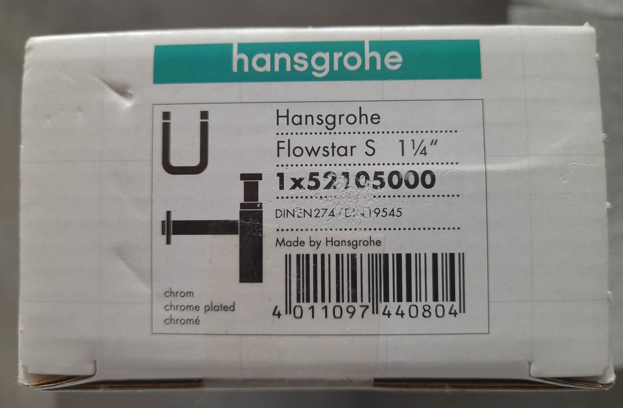 Syfon Hansgrohe Flowstar S 1 1/4" d= 32 chrom butelkowy