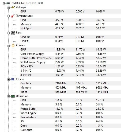 RTX 3080 gpu 10gb