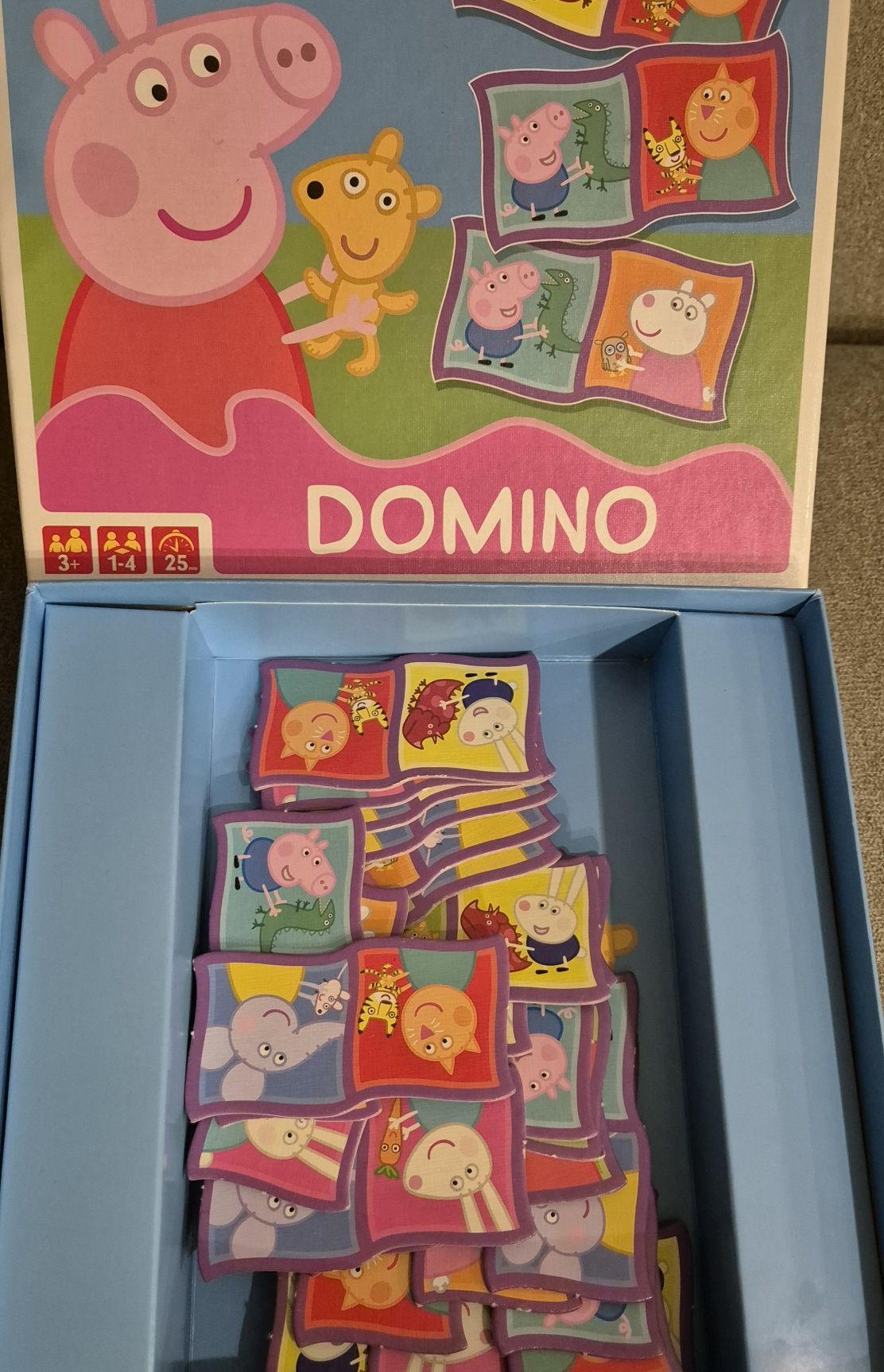 Zestaw e gry dla najmłodszych domino memory Pucio Świnka Peppa Trefl