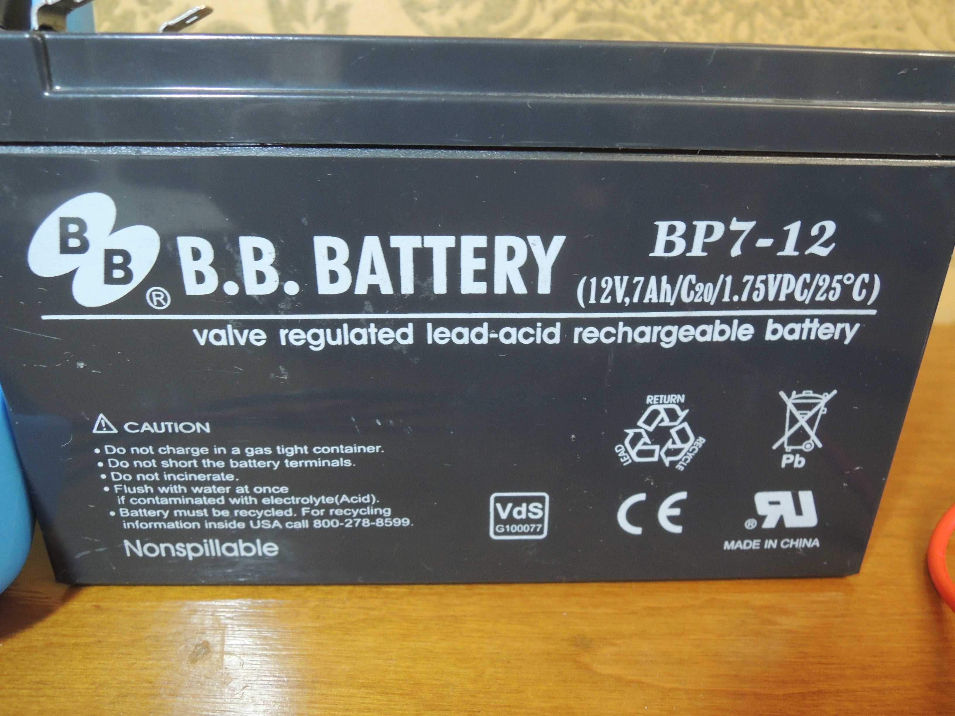 AGM аккумулятор BB Battery BP 7-12, не рабочий