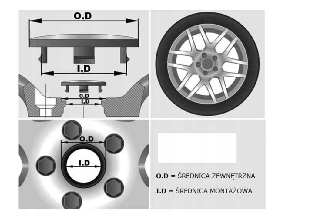 BORBET Dekielki Kapsle do Alufelg 56mm/52mm 4szt