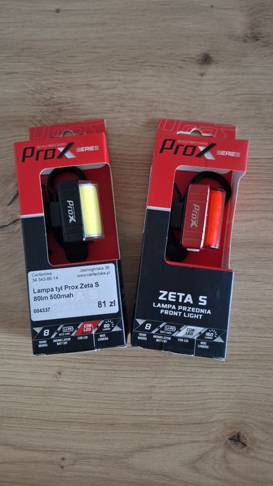 Komplet Przód + Tył Lampek PROX Zeta S COB LED