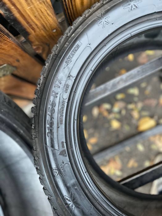 Шини б/у 215/55 r17 Michelin Alpin 5  (стан нових)