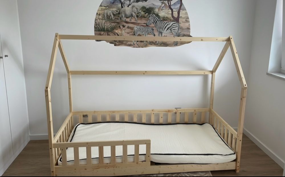 Cama criança 0,90x1,90cms + colchão espuma Aloe Vera