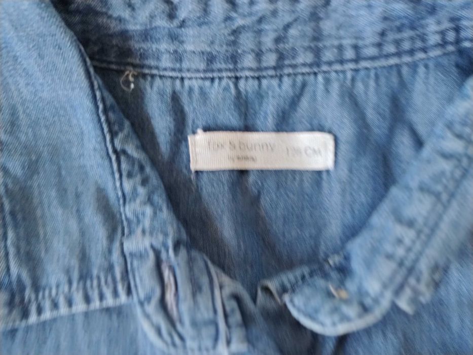 SUPER CENA Koszulka koszula dżinsowa fox & bunny by Sinsay 128 T-shirt