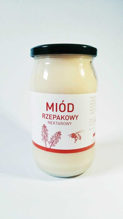 Miód Rzepakowy 1.1kg  Miód prosto z pasieki