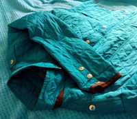 exclusive  elegancka kurtka pikowana caro turkusowa zielen/szmaragd