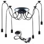 Lampa pająk na 8 żarówek