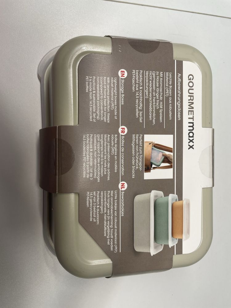 Zestaw 3 pojemników na żywność Gourmet maxx