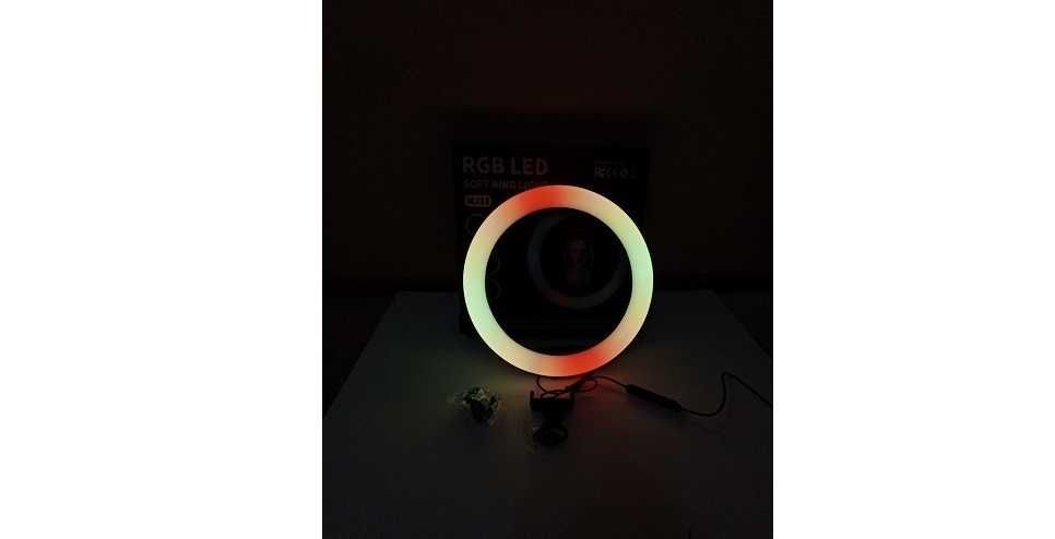 Кільцева селфі лампа RING FILL LIGHT Rgb (30см.) со штативомс