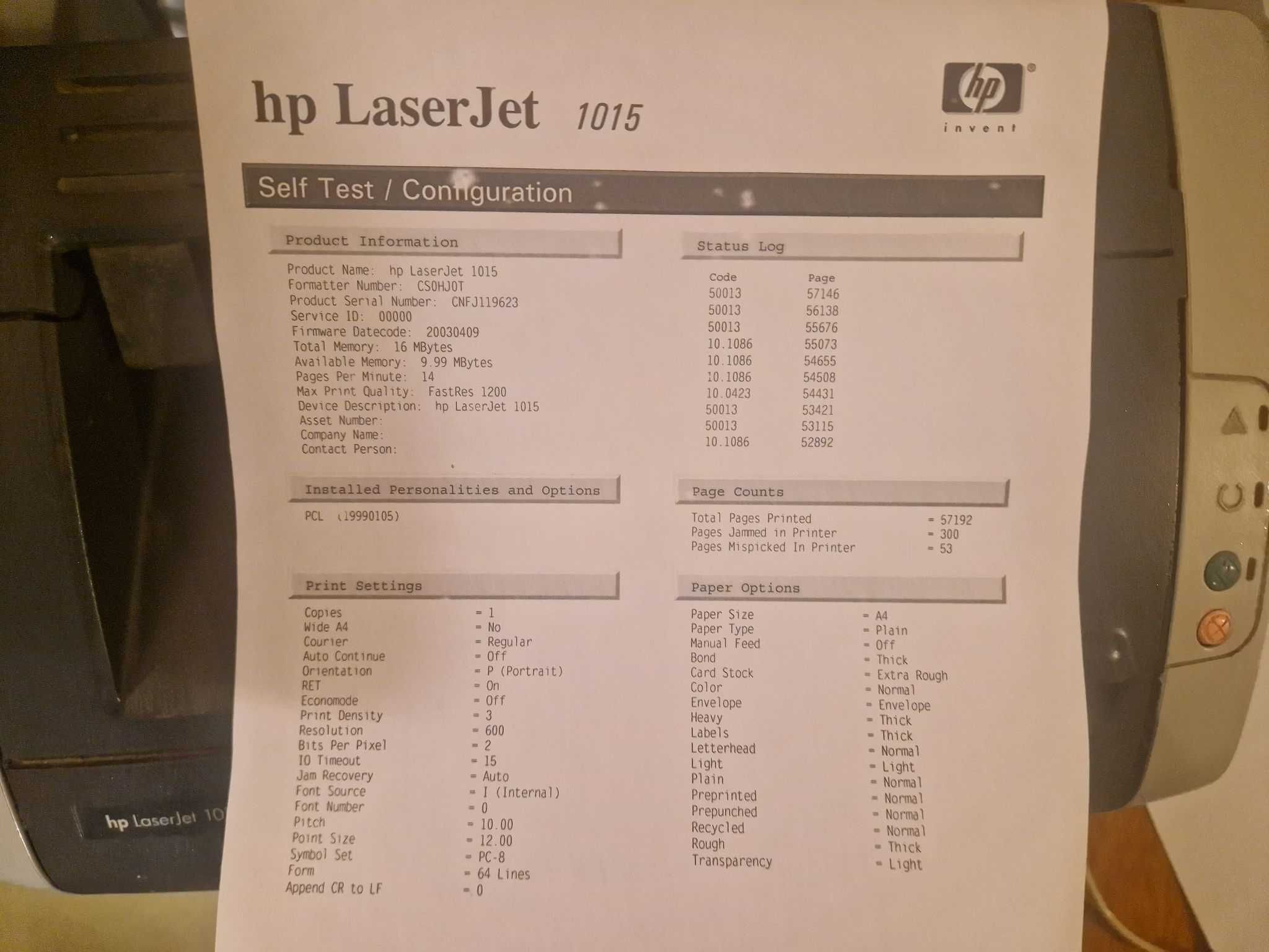 Drukarka HP Laserjet 1015 - używana, sprawna
