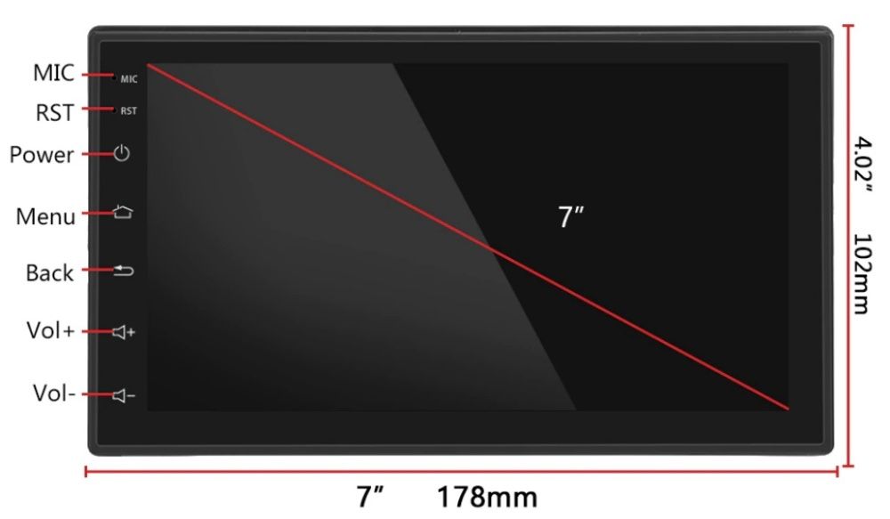 Rádio 2DIN ANDROID 2Gb Ram 16Gb Rom RDS | GPS | WIFI |