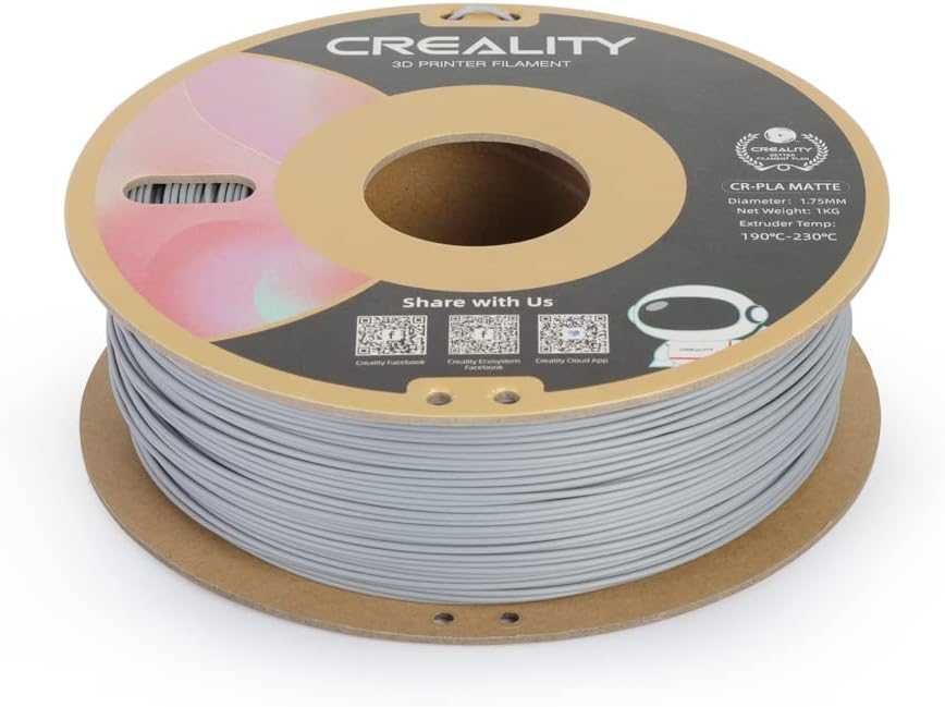 Матовий PLA пластик Filament для 3D принтера CR-PLA Matte 1.0Kg Grey