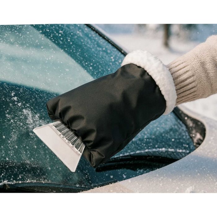 Skrobaczka do szyb samochodowych z rękawicą szron śniegu miękka rączka
