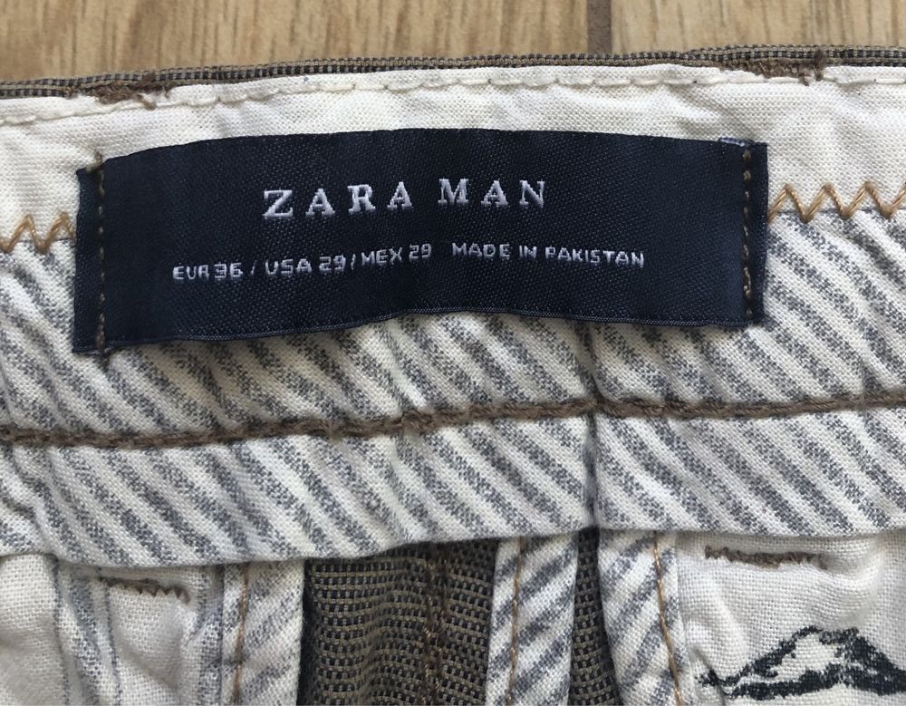 Spodnie khaki Zara Man 29