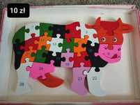 Puzzle drewniane krowa
