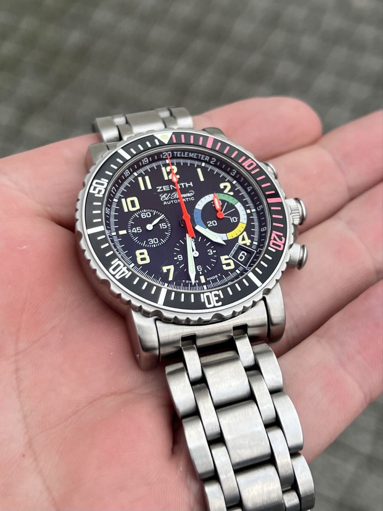 Zenith El Primero Rainbow Flyback zegarek wymiana na omega rolex iwc