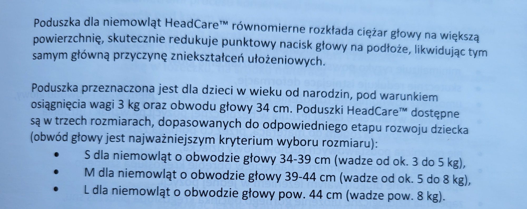 Poduszka ortopedyczna Head Care rozmiar M