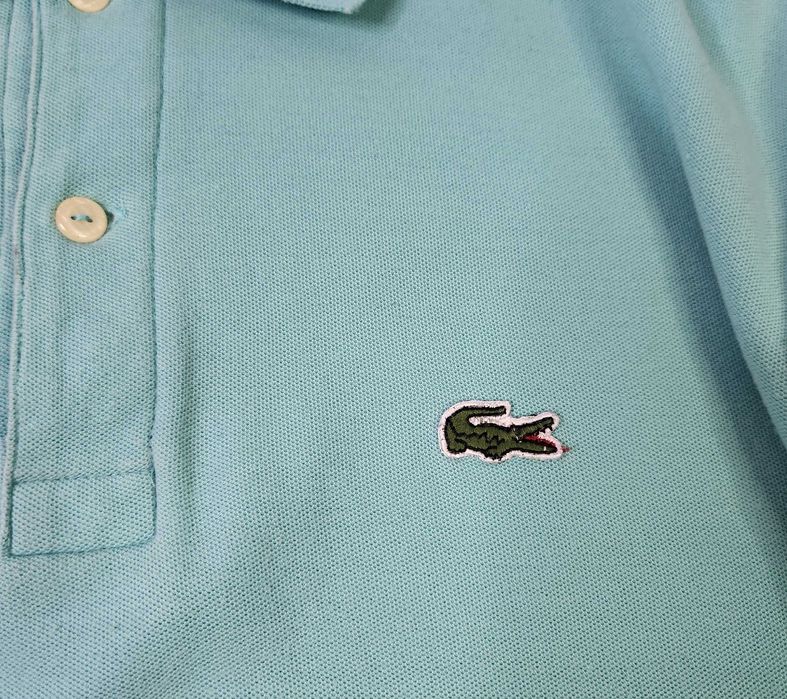 Lacoste 5191L Koszulka Polo Turkusowa Bawełniana Męska Vintage 00s M
