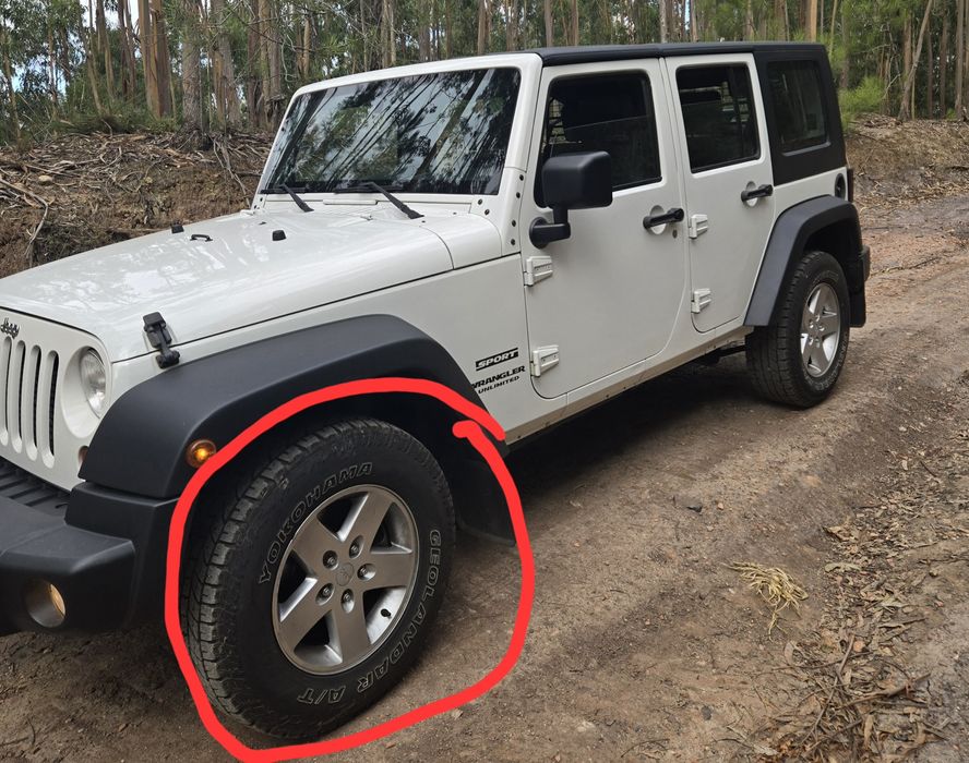 Jantes 17 para jeep wrangler com pneus Yokohama