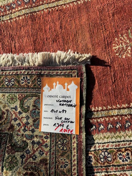 Antyczny jedwabny dywan turecki KAYSERIE 140x94 galeria 6 tyś