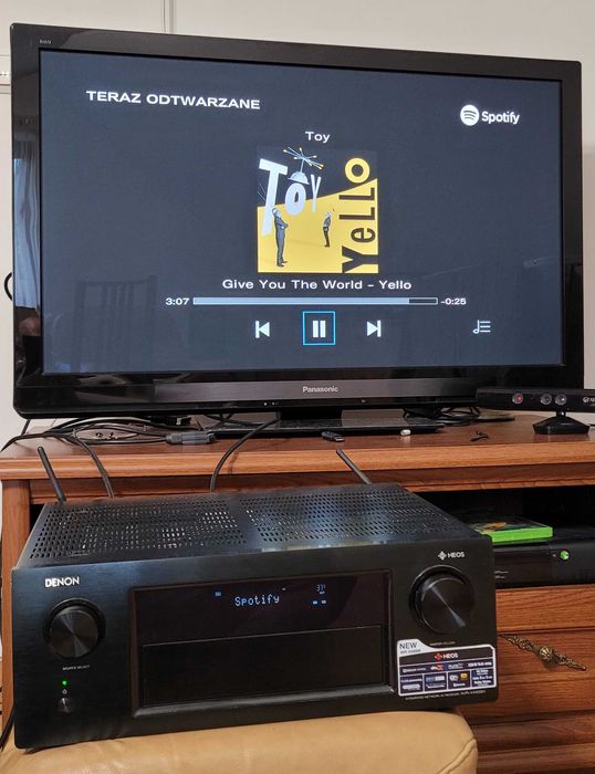 Denon AVR-X4400H amplituner 9.2 4K D. Atmos Spotify zestaw fabryczny