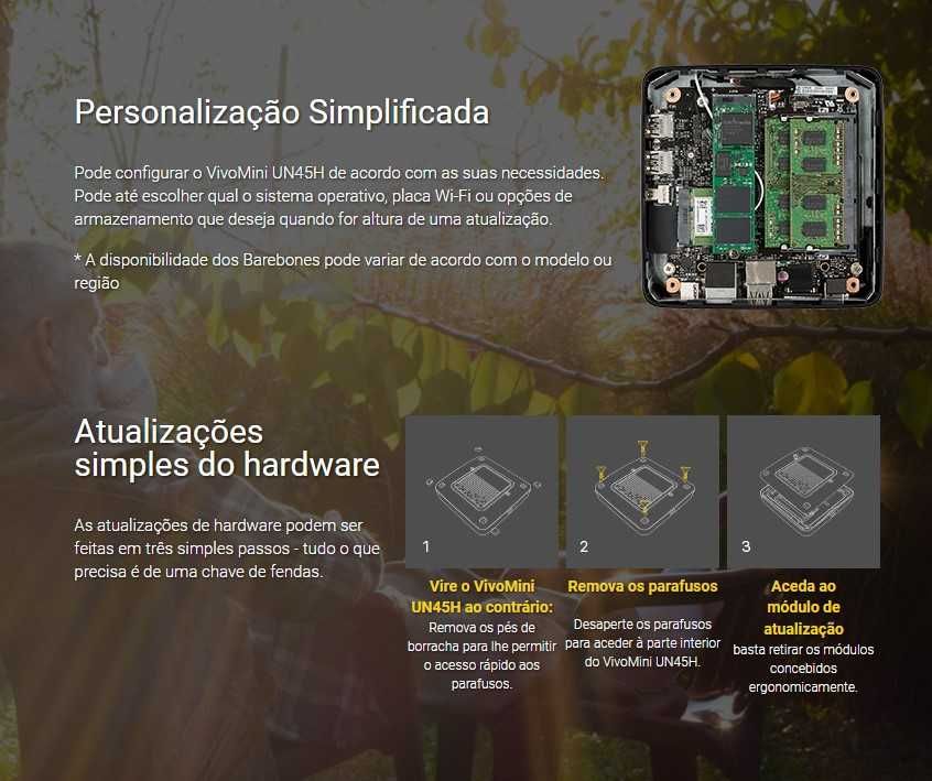 ASUS - Mini-PC Ultracompacto com design flexível