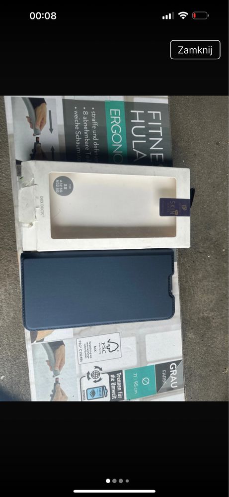 Granarowe zamykane etui nowe Samsung a32/m32