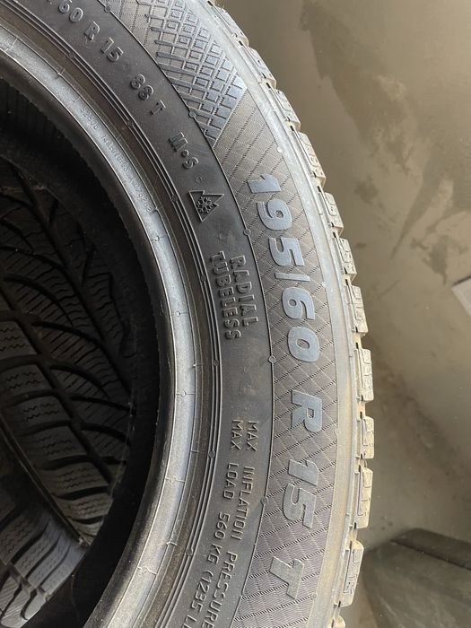 Зимова резина 195/60/15 7.5 мм