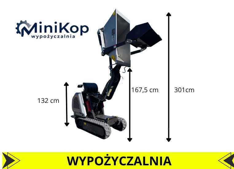 Wozidło samozaładowcze 800kg budowlane gąsienicowe wysoki wysyp
