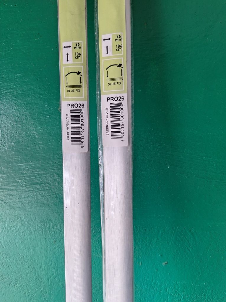 Listwa naprogowa nowa aluminiowa srebrna szara comfort pro26 Silver N