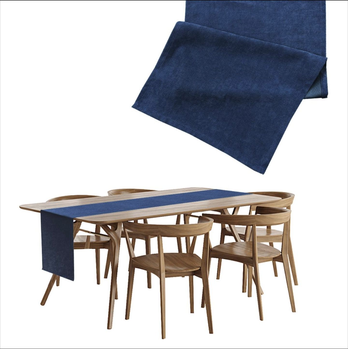 2 Сині скатертини доріжки на стіл
