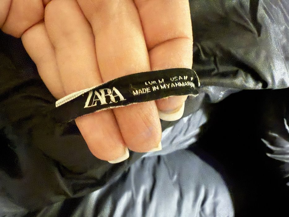 Довгий пуховик Zara, холодна осінь/єврозима