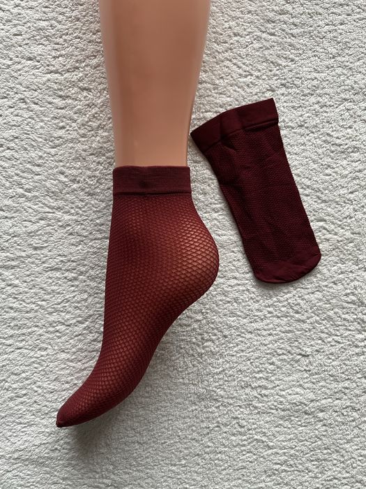 NOWE skarpetki burgond/bordo