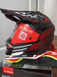 Kask LS2 model MX436 PIONEER  w grafice SATURN MATT BL. RED r. M