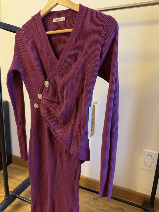 Vestido Longo cor bordou