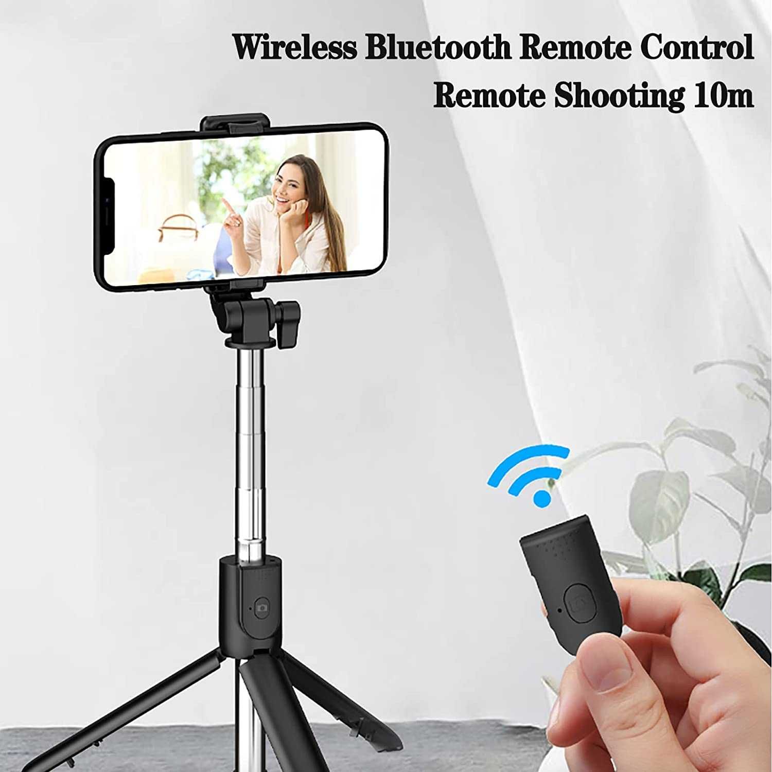 GRIFEMA GB1003 Selfie Stick kijek Bluetooth Statyw tripod 3w1 obrotowy