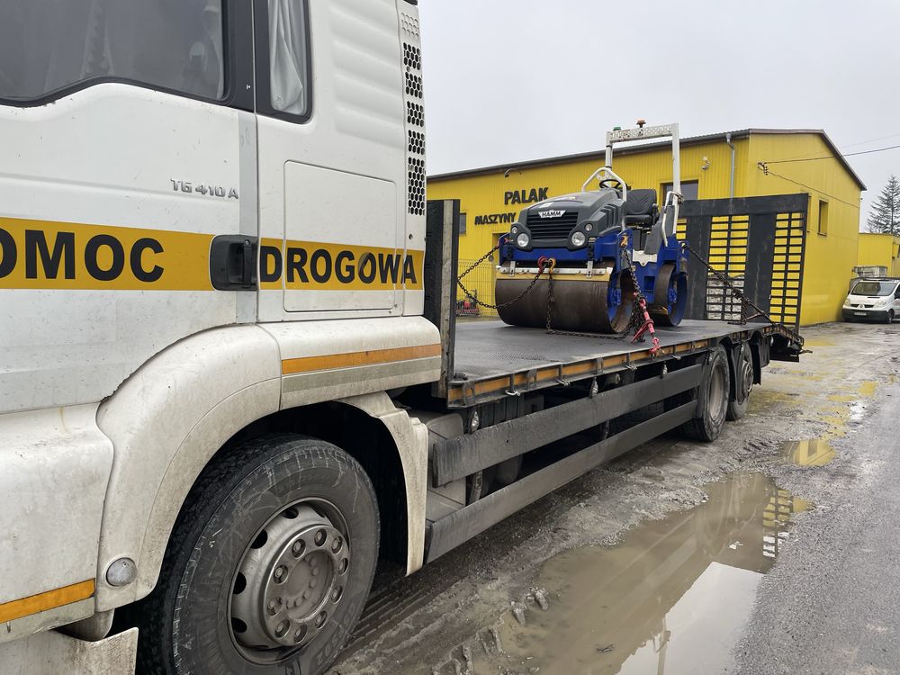 Pomoc drogowa Transport maszyn budowlanych i rolniczych laweta,holowni