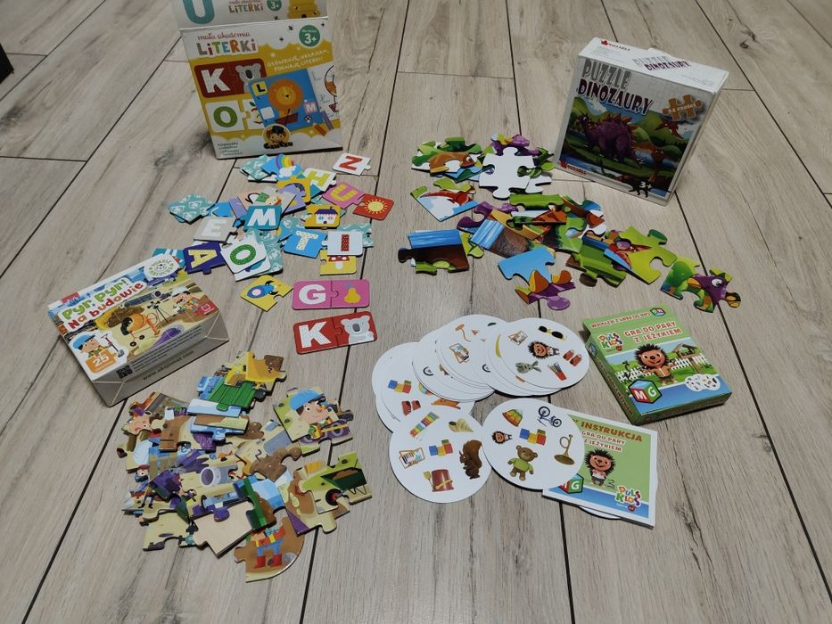 Układanki logiczne czuczu dinozaury