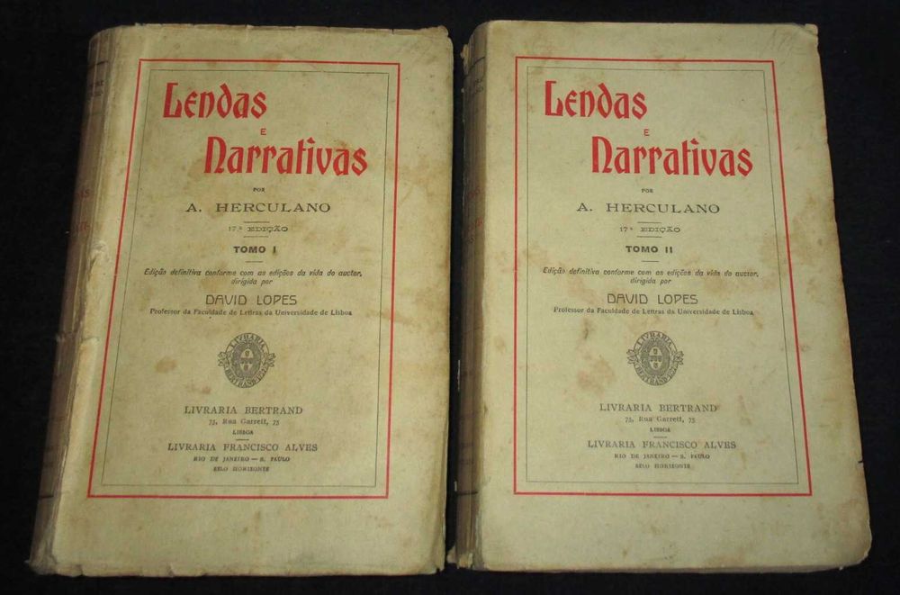 Livros Lendas e Narrativas Herculano Bertrand 17ª edição
