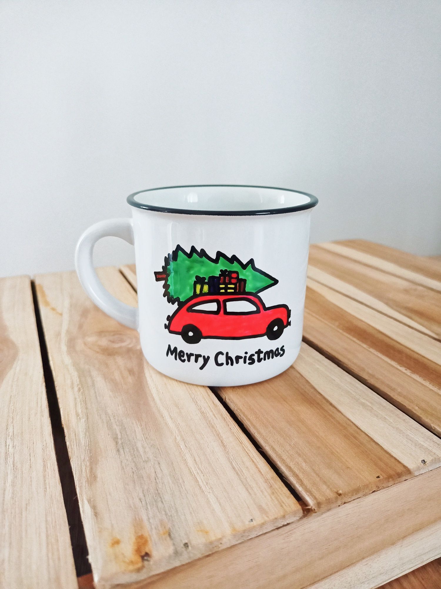 Kubek ręcznie malowany, DIY, handmade, pomysł na prezent
