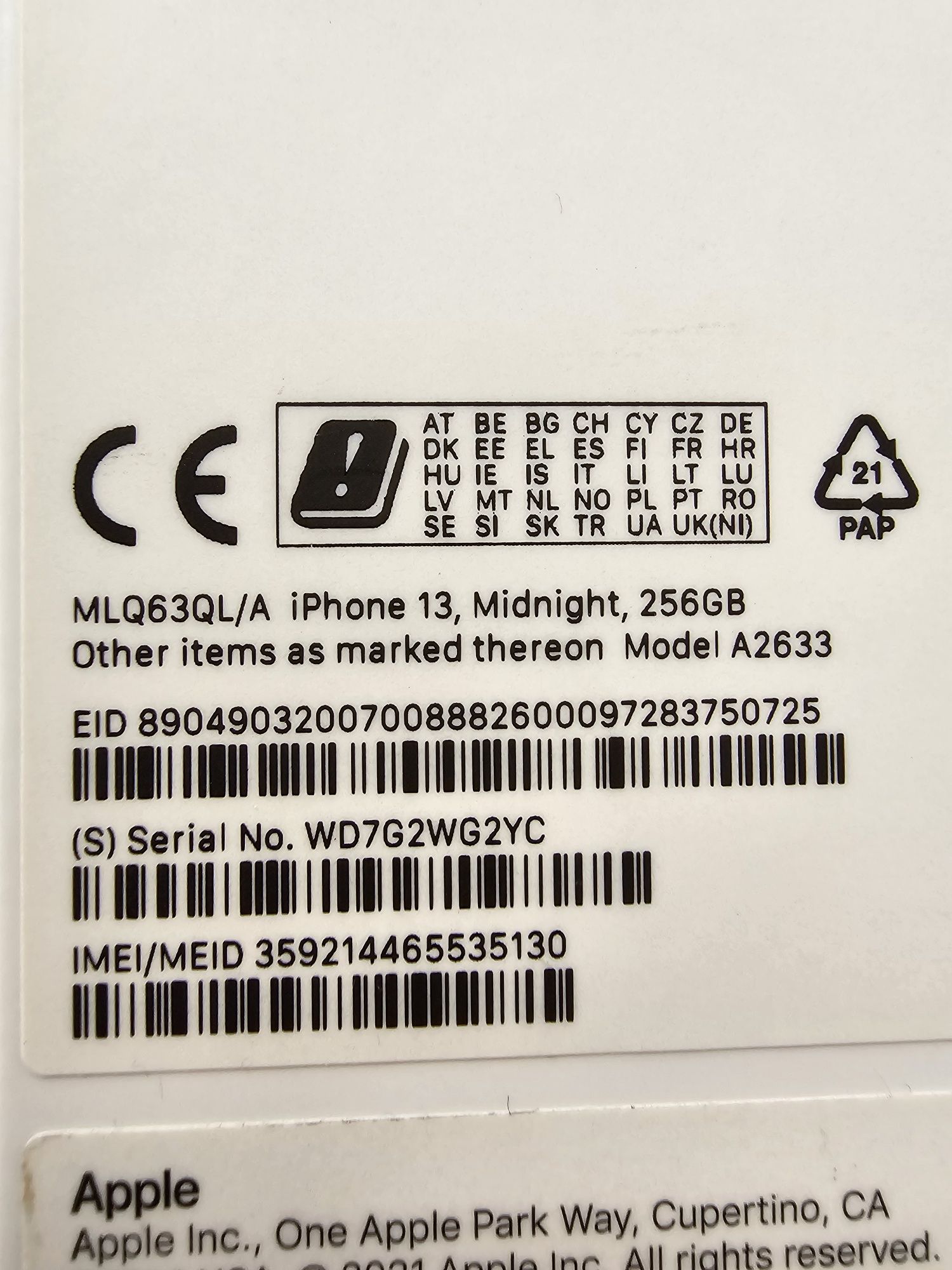 iPhone 13 256Gb Midnight